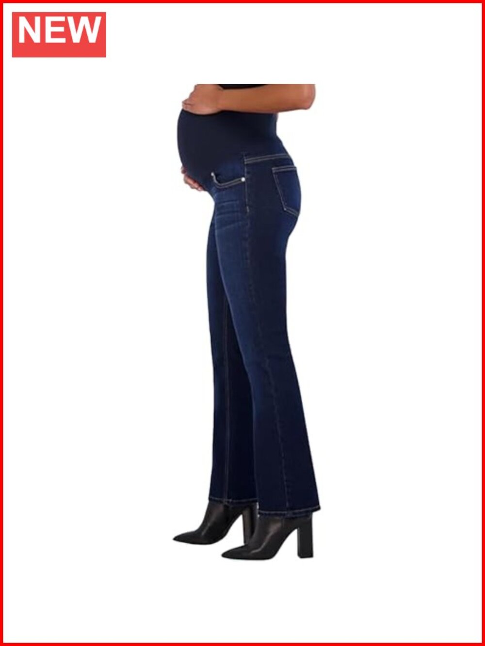 Maternity Bootcut Jeans Over The Belly with Pockets Pregnancy Must Haves 32.5